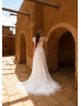 Strapless Ivory Lace Dotted Tulle Wedding Dress With Jacket